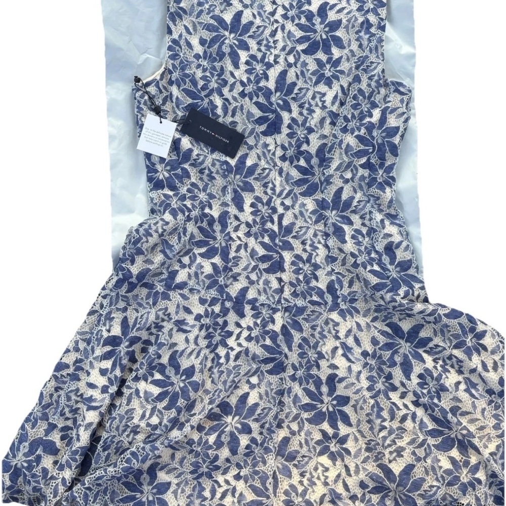 Tommy Hilfiger Blue and White Floral Mini Dress - Picture 7 of 10